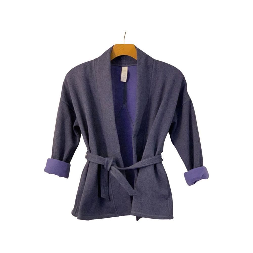 Lululemon Ivivva Blue Fleece Lined Wrap Cardigan